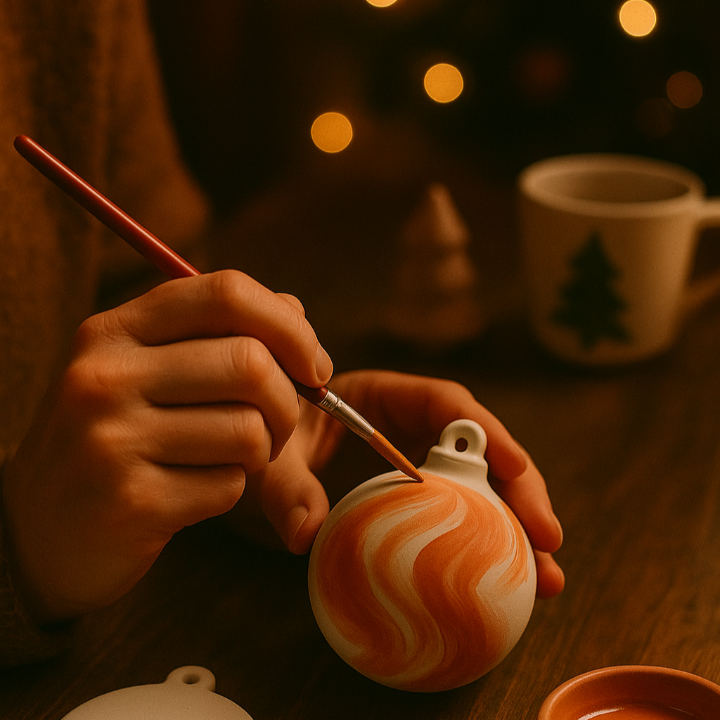 Workshop: glazuur je eigen kerstballen set