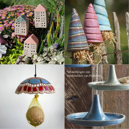 Moederdag workshop handvormen: tuindecoratie