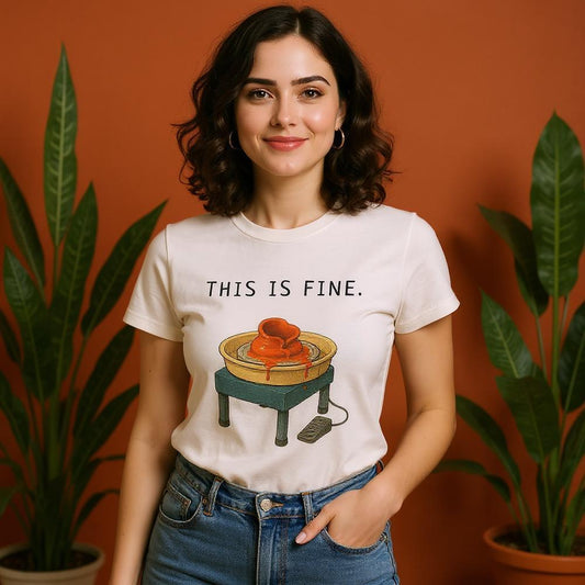 This Is Fine - Huismus Ceramics  BIO T-Shirt (uniseks)